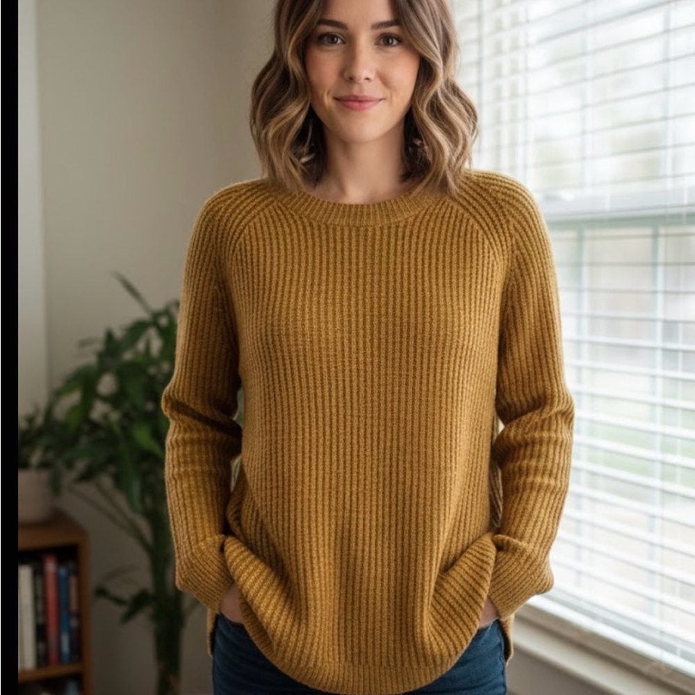 BP Camel Tunic Sweater — Crew Neck — Size M